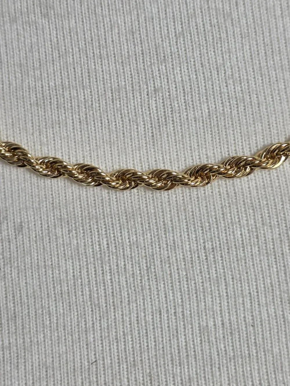 American Showcase Gold Tone Rope Chain Necklace Twisted Link Design